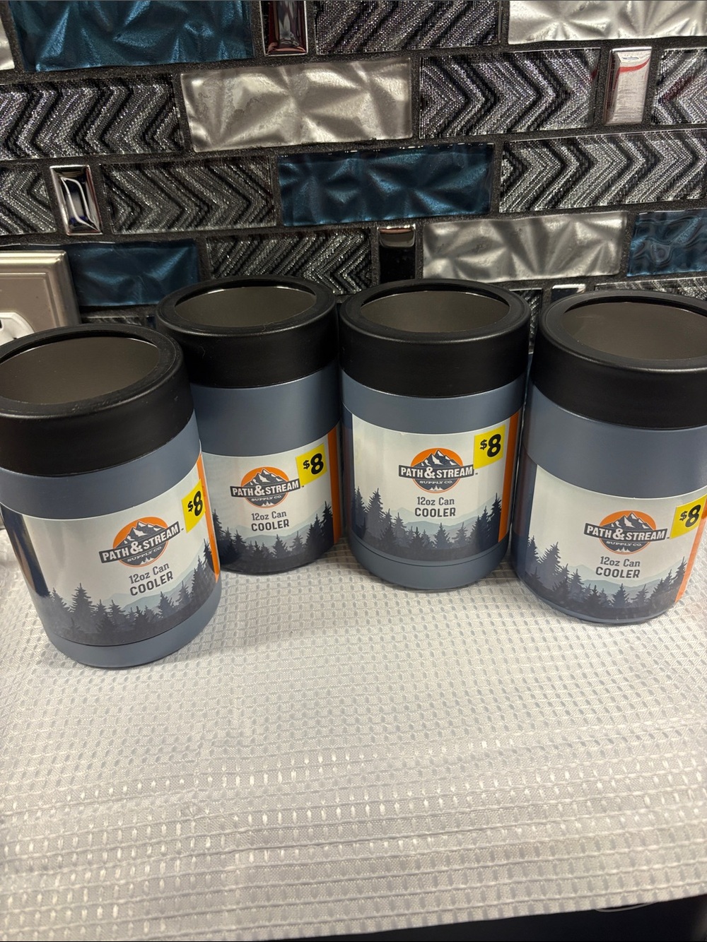 Gray 12oz Can Cooler – Pack of 4